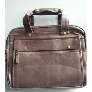 Leather Briefcase for Men 15.6 Inch Waterproof Laptop Messenger Bag Large